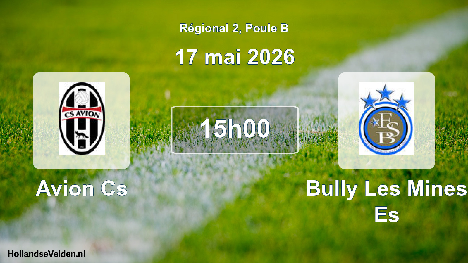 Geplande wedstrijd: Avion Cs - Bully Les Mines Es (17 mai 2026)