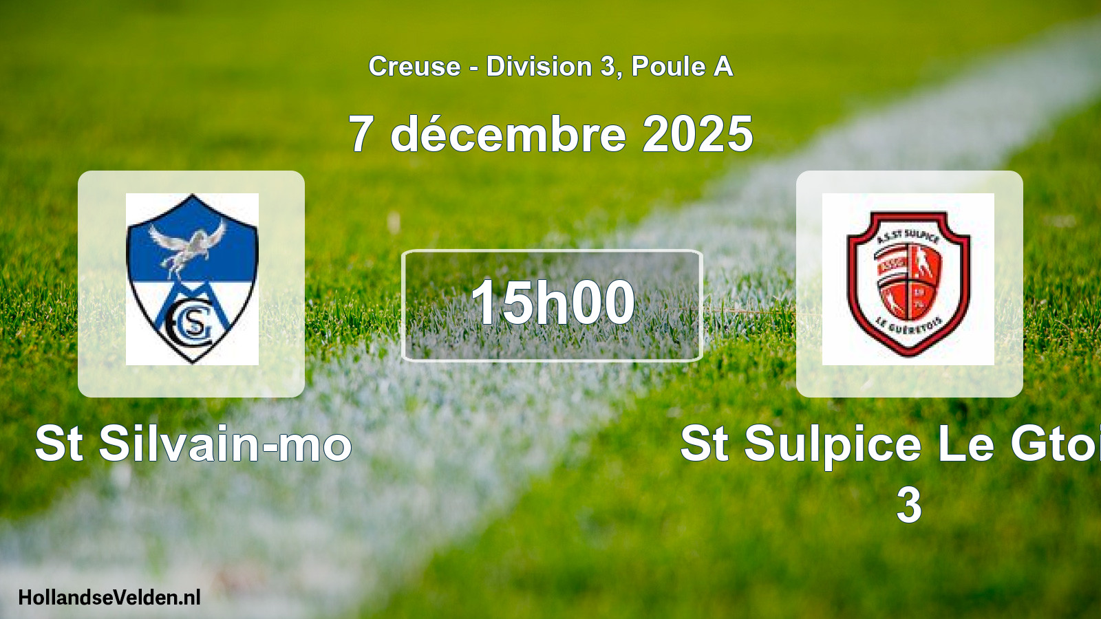 Scheduled Match: St Silvain-mo - St Sulpice Le Gtois 3 (7 December 2025)
