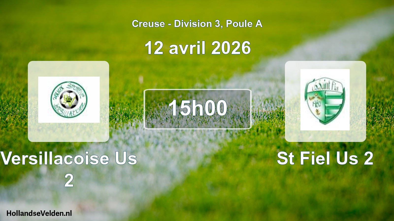 Geplande wedstrijd: Versillacoise Us 2 - St Fiel Us 2 (12 april 2026)