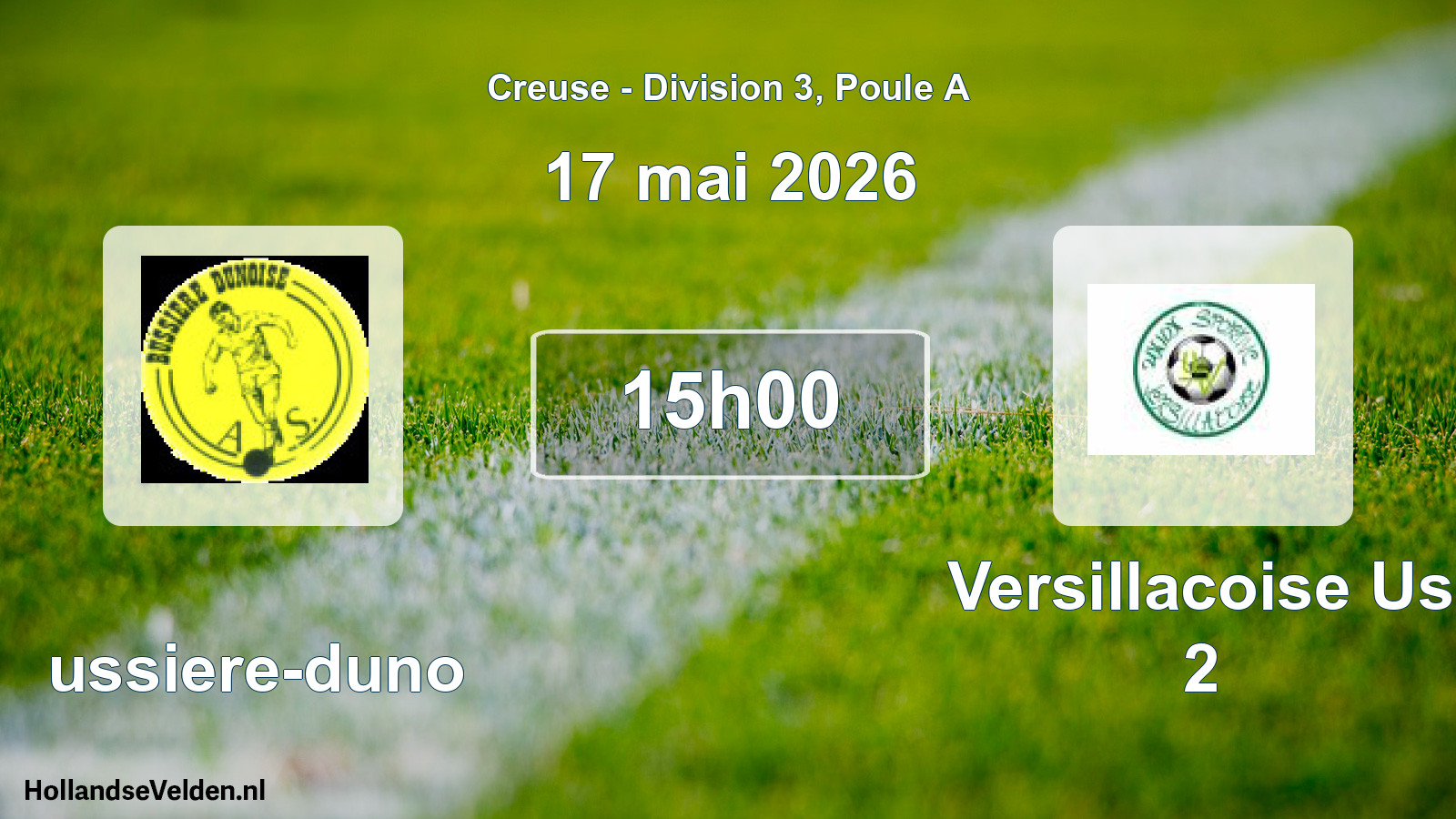 Scheduled Match: Bussiere-duno - Versillacoise Us 2 (17 May 2026)