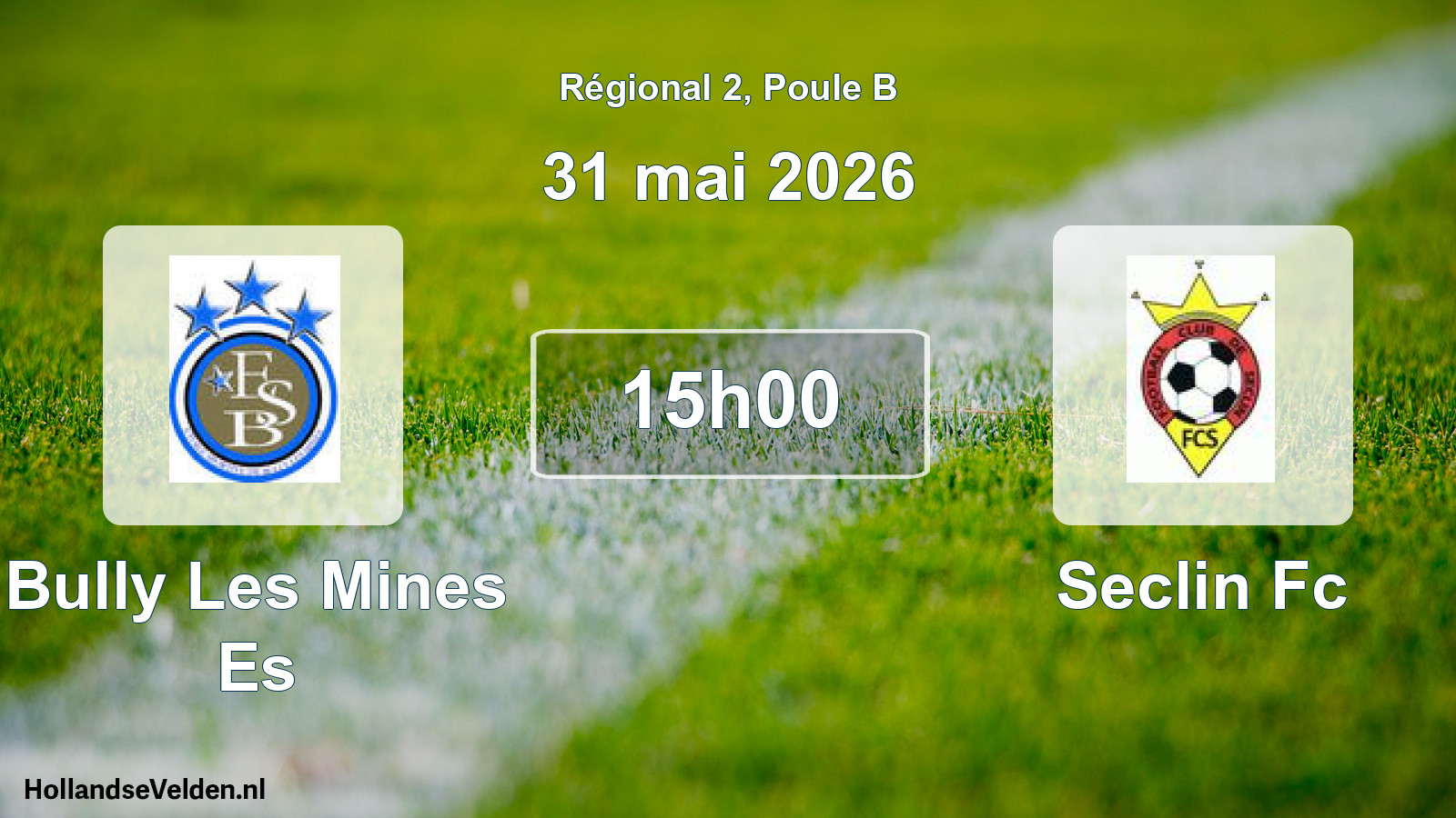 Scheduled Match: Bully Les Mines Es - Seclin Fc (31 May 2026)