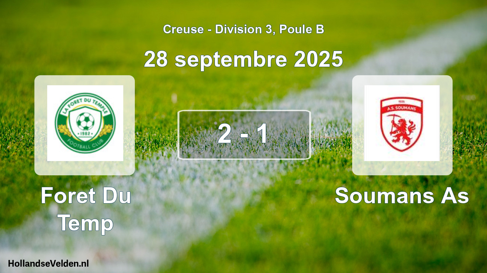 Total number of matches played: Foret Du Temp - Soumans As 2 - 1 (28 September 2025)