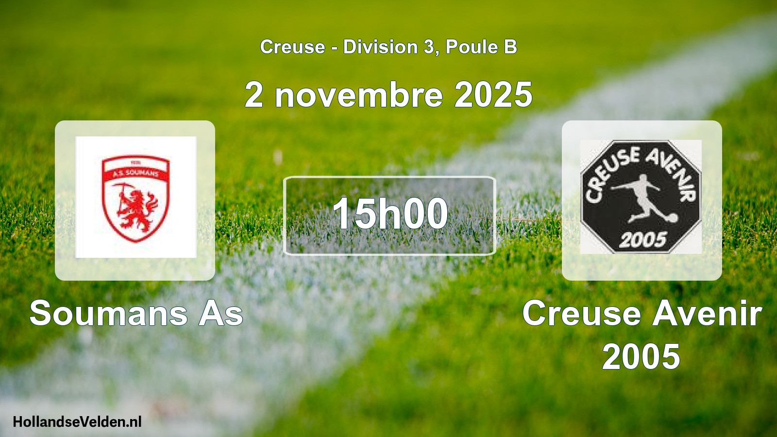 Geplande wedstrijd: Soumans As - Creuse Avenir 2005 (2 novembre 2025)
