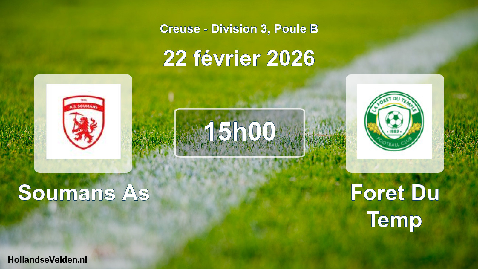 Scheduled Match: Soumans As - Foret Du Temp (22 February 2026)