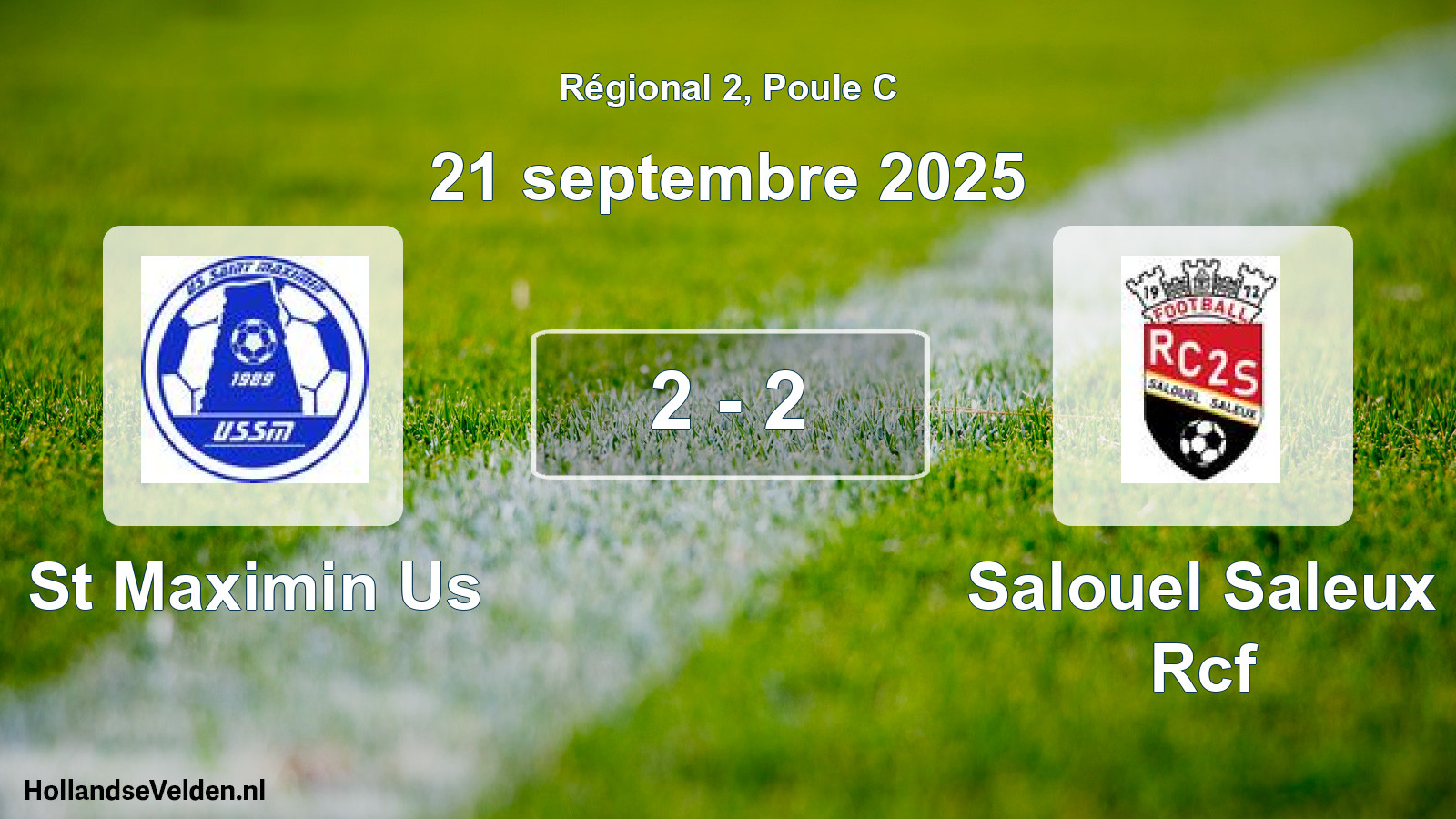 Total number of matches played: St Maximin Us - Salouel Saleux Rcf 2 - 2 (21 September 2025)