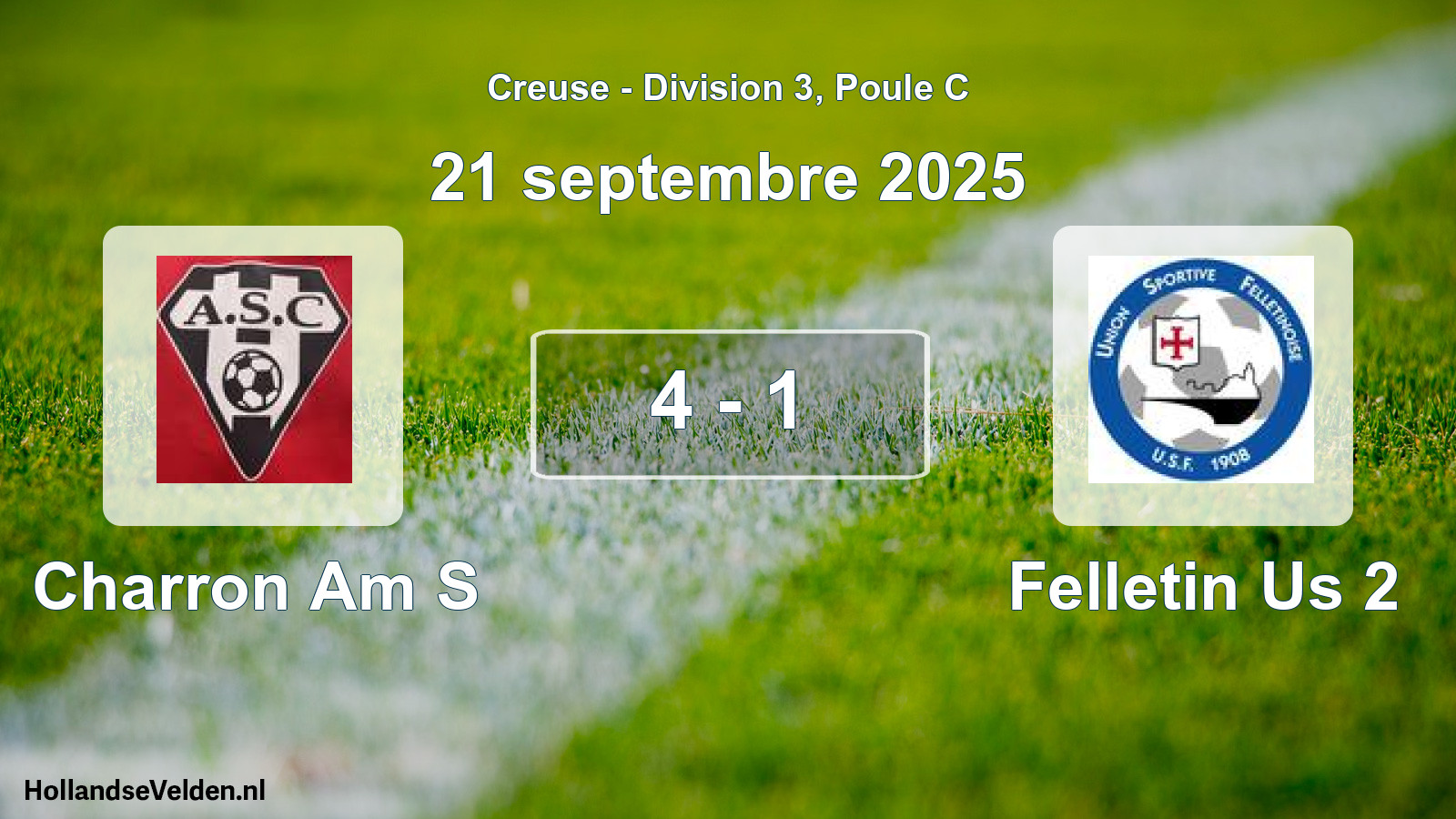 Gespeelde wedstrijd: Charron Am S - Felletin Us 2 4 - 1 (21 september 2025)