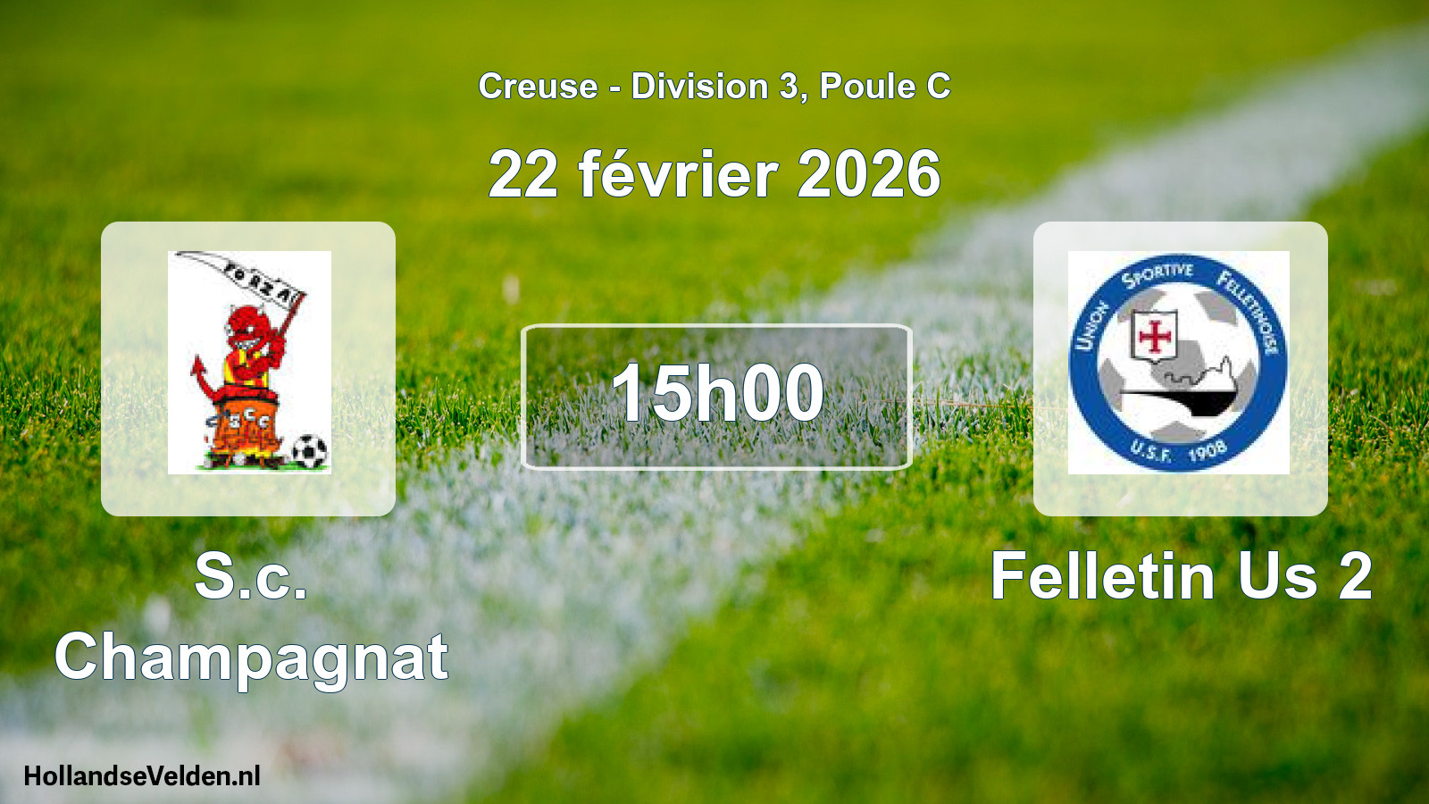 Geplande wedstrijd: S.c. Champagnat - Felletin Us 2 (22 février 2026)