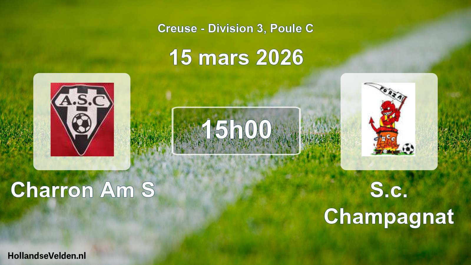 Geplande wedstrijd: Charron Am S - S.c. Champagnat (15 mars 2026)