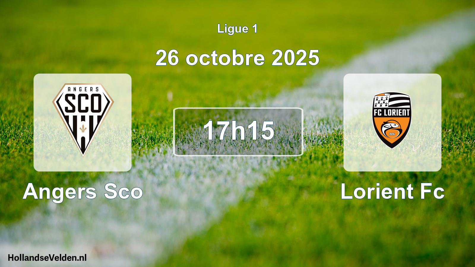 Scheduled Match: Angers Sco - Lorient Fc (26 October 2025)