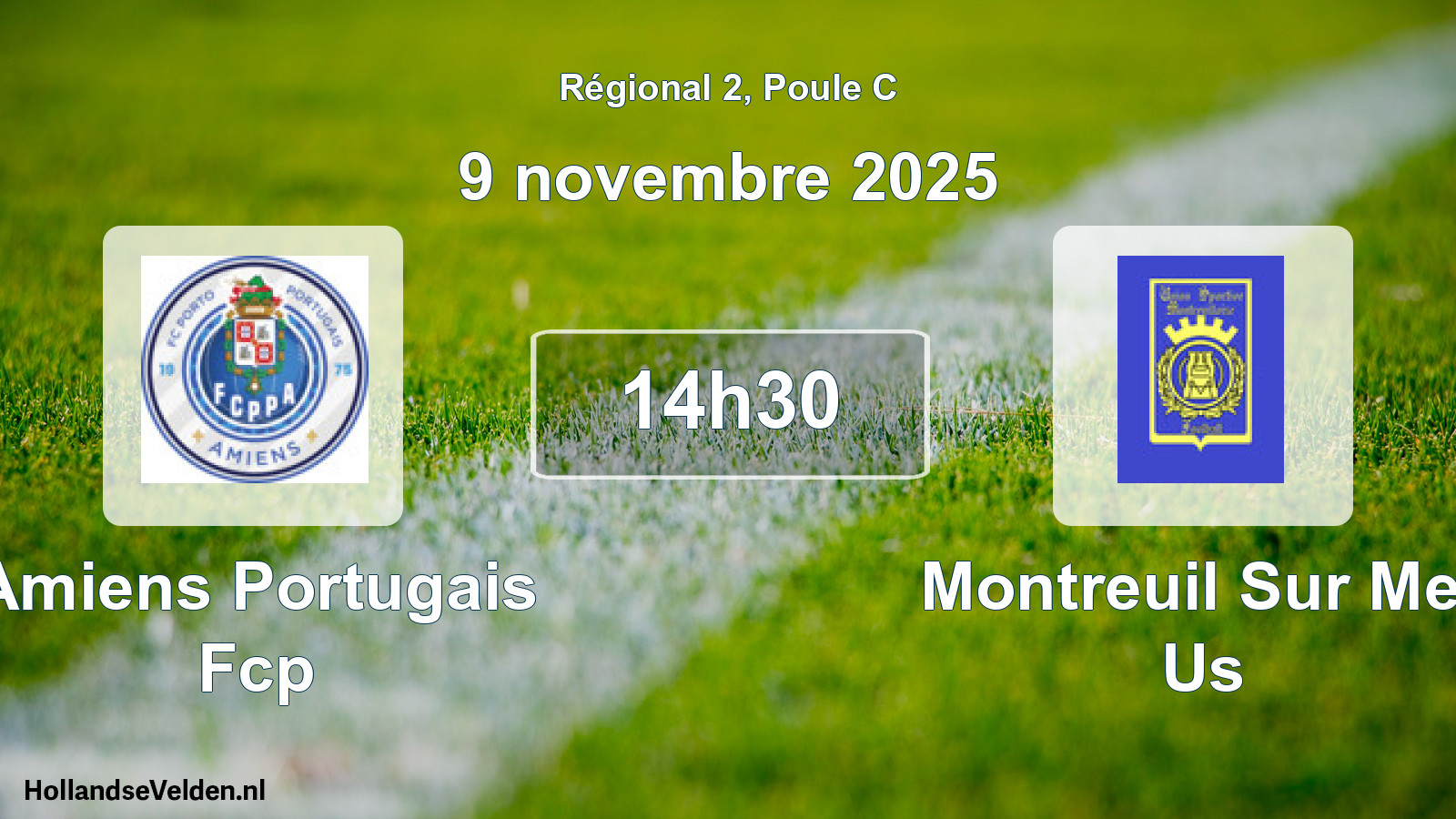 Scheduled Match: Amiens Portugais Fcp - Montreuil Sur Mer Us (9 November 2025)