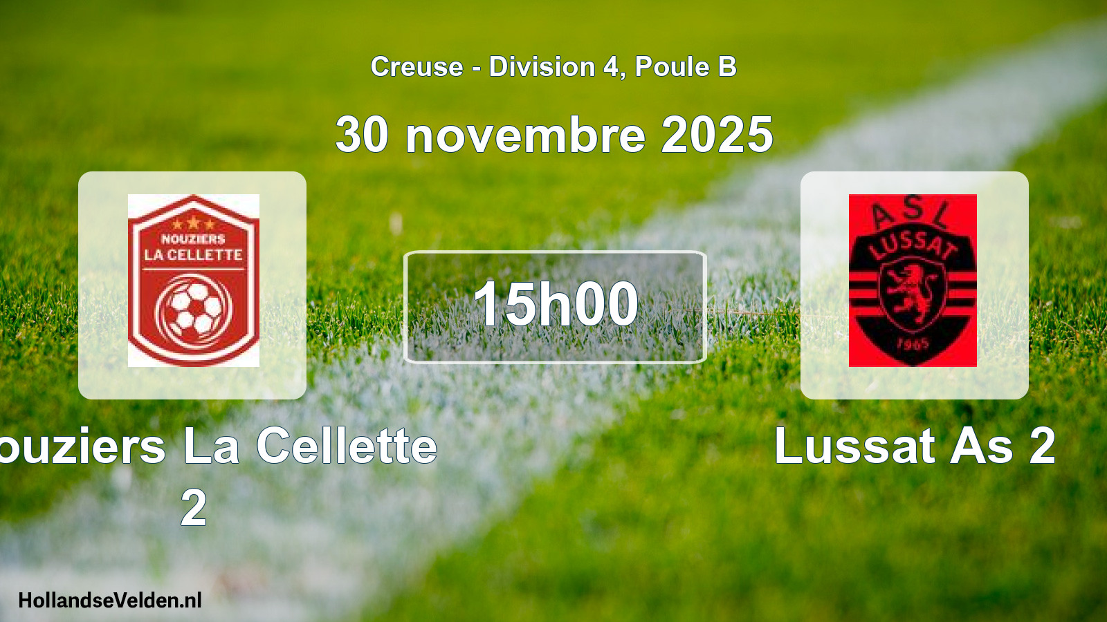 Scheduled Match: Nouziers La Cellette 2 - Lussat As 2 (30 November 2025)