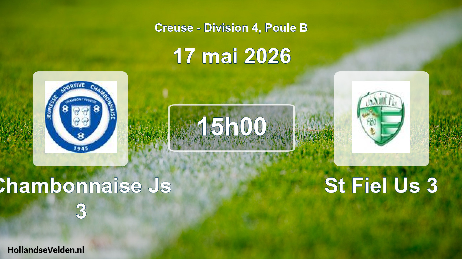 Geplande wedstrijd: Chambonnaise Js 3 - St Fiel Us 3 (17 mei 2026)