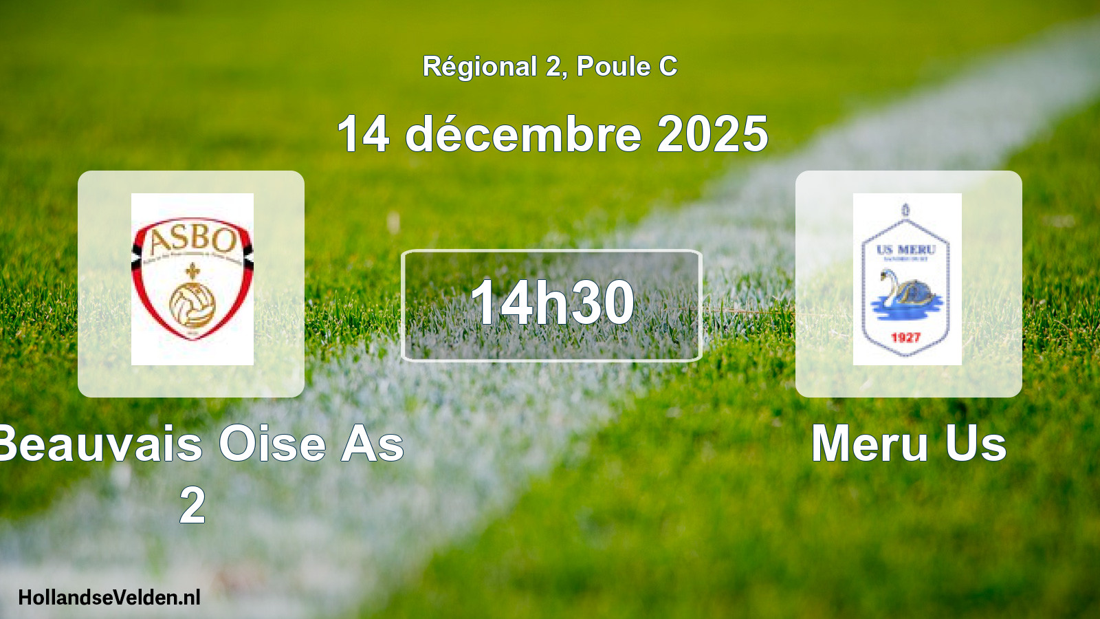 Scheduled Match: Beauvais Oise As 2 - Meru Us (14 December 2025)