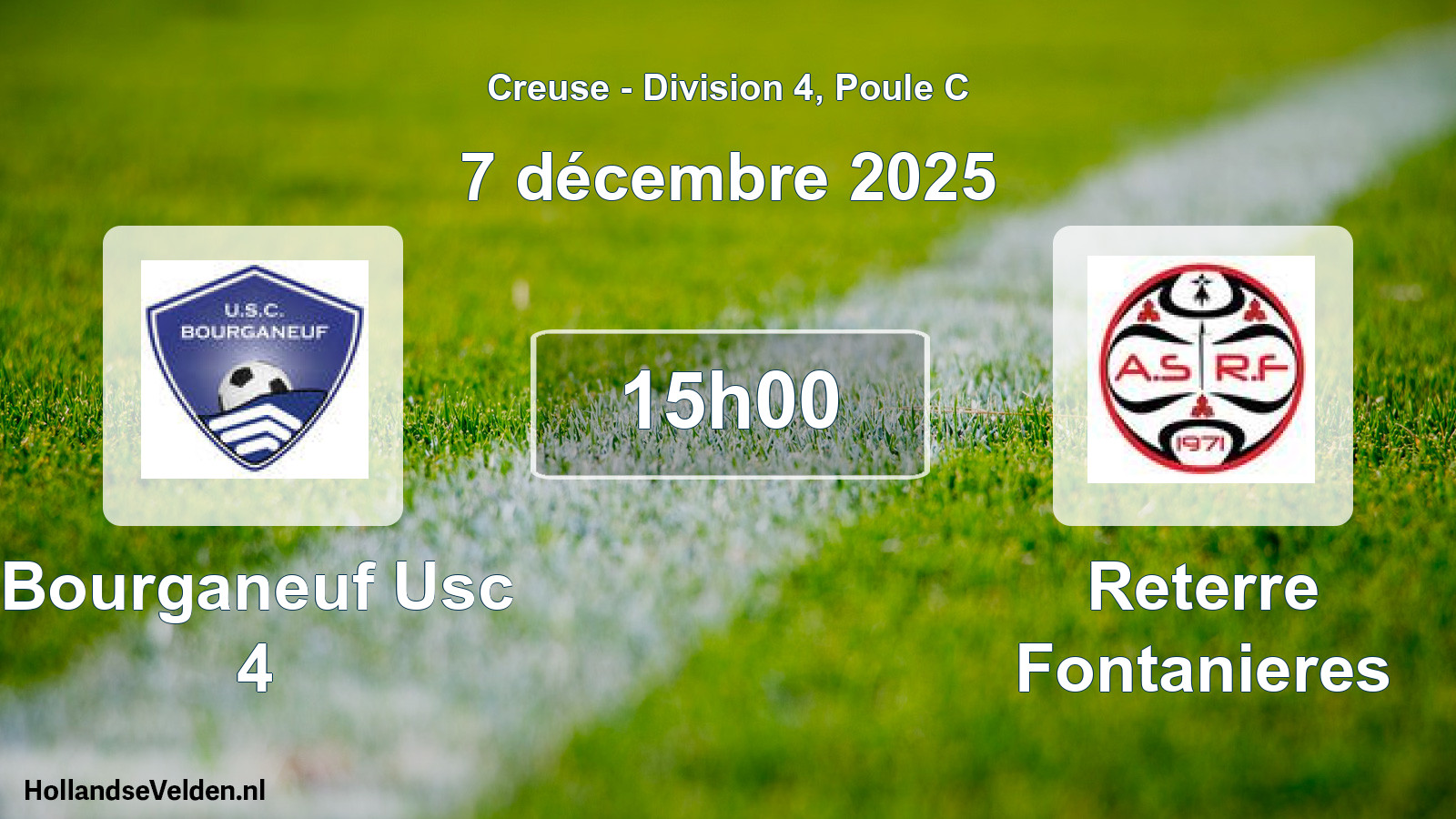 Geplande wedstrijd: Bourganeuf Usc 4 - Reterre Fontanieres (7 décembre 2025)