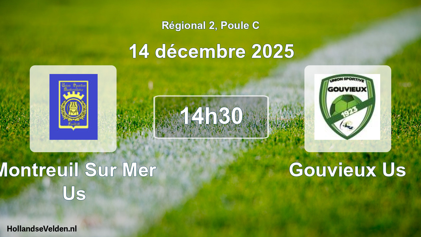 Scheduled Match: Montreuil Sur Mer Us - Gouvieux Us (14 December 2025)