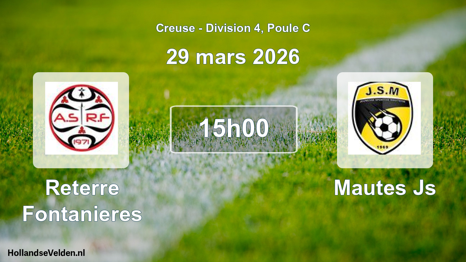 Geplande wedstrijd: Reterre Fontanieres - Mautes Js (29 mars 2026)