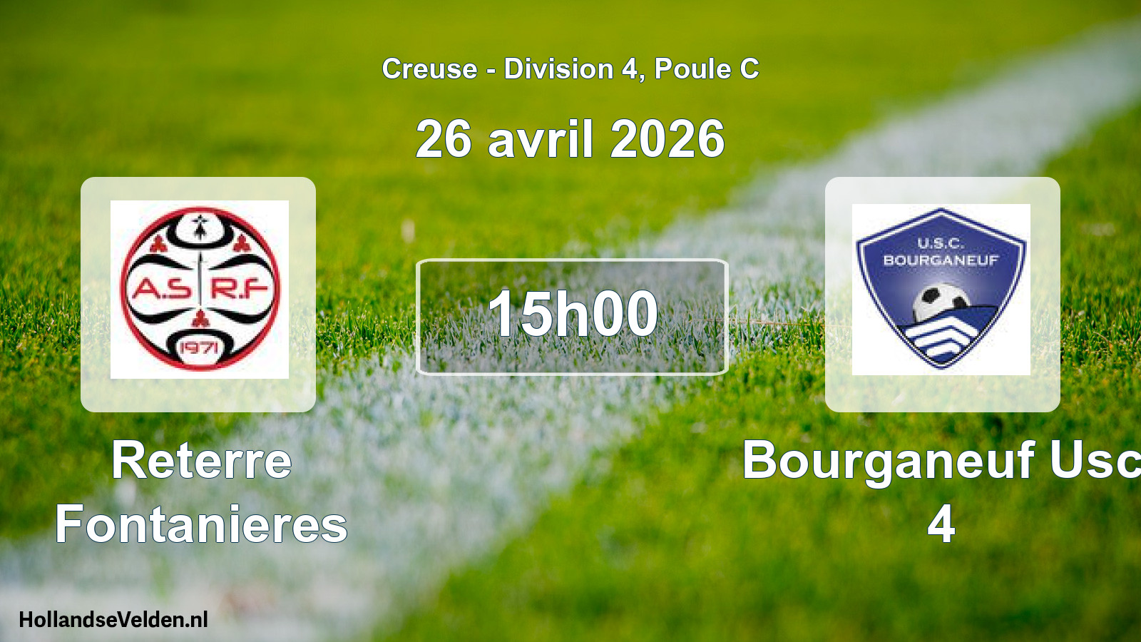 Geplande wedstrijd: Reterre Fontanieres - Bourganeuf Usc 4 (26 avril 2026)