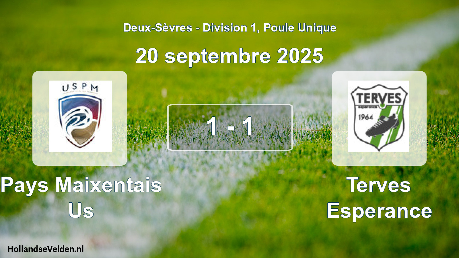 Gespeelde wedstrijd: Pays Maixentais Us - Terves Esperance 1 - 1 (20 septembre 2025)