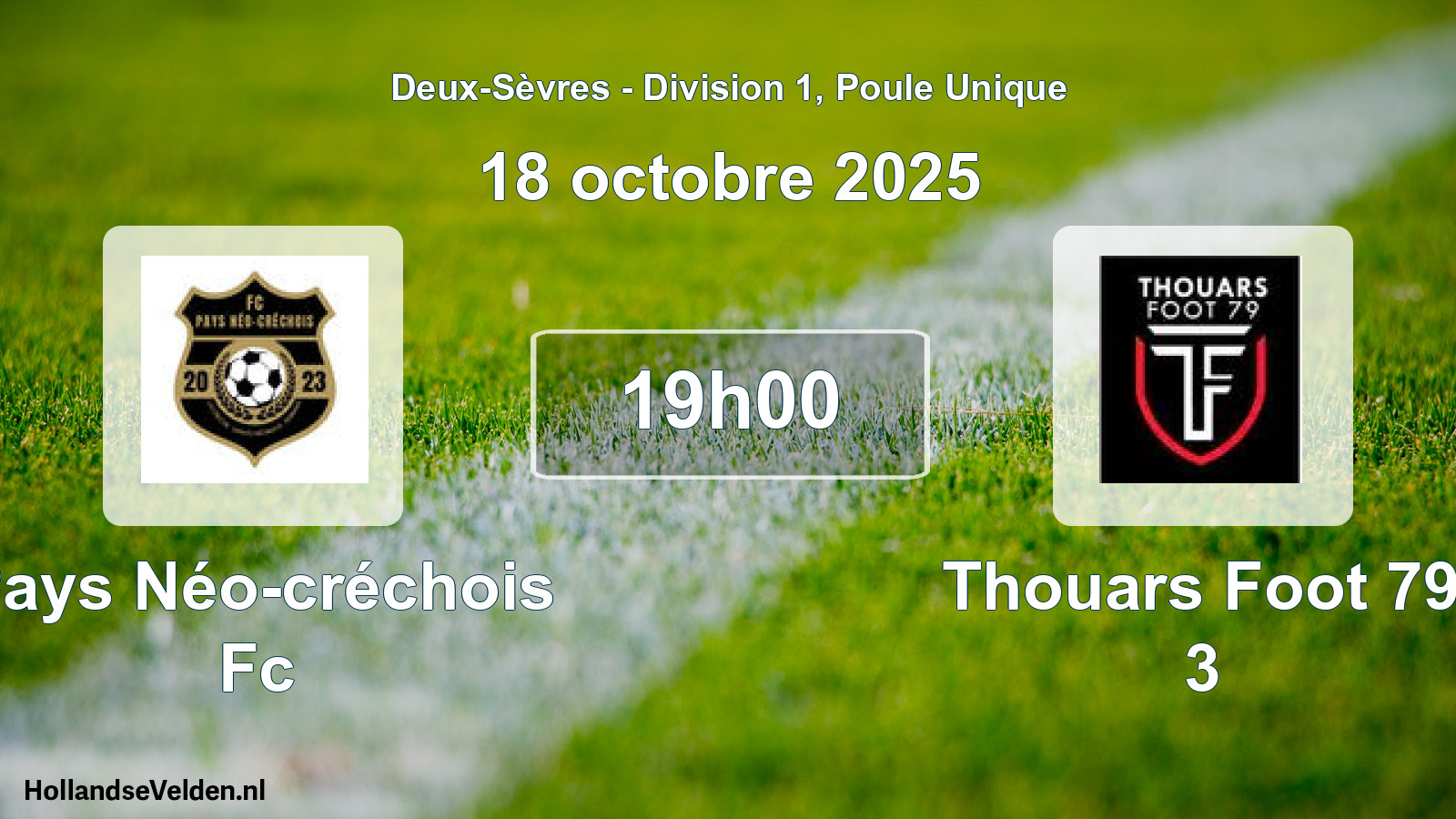 Geplande wedstrijd: Pays Néo-créchois Fc - Thouars Foot 79 3 (18 octobre 2025)