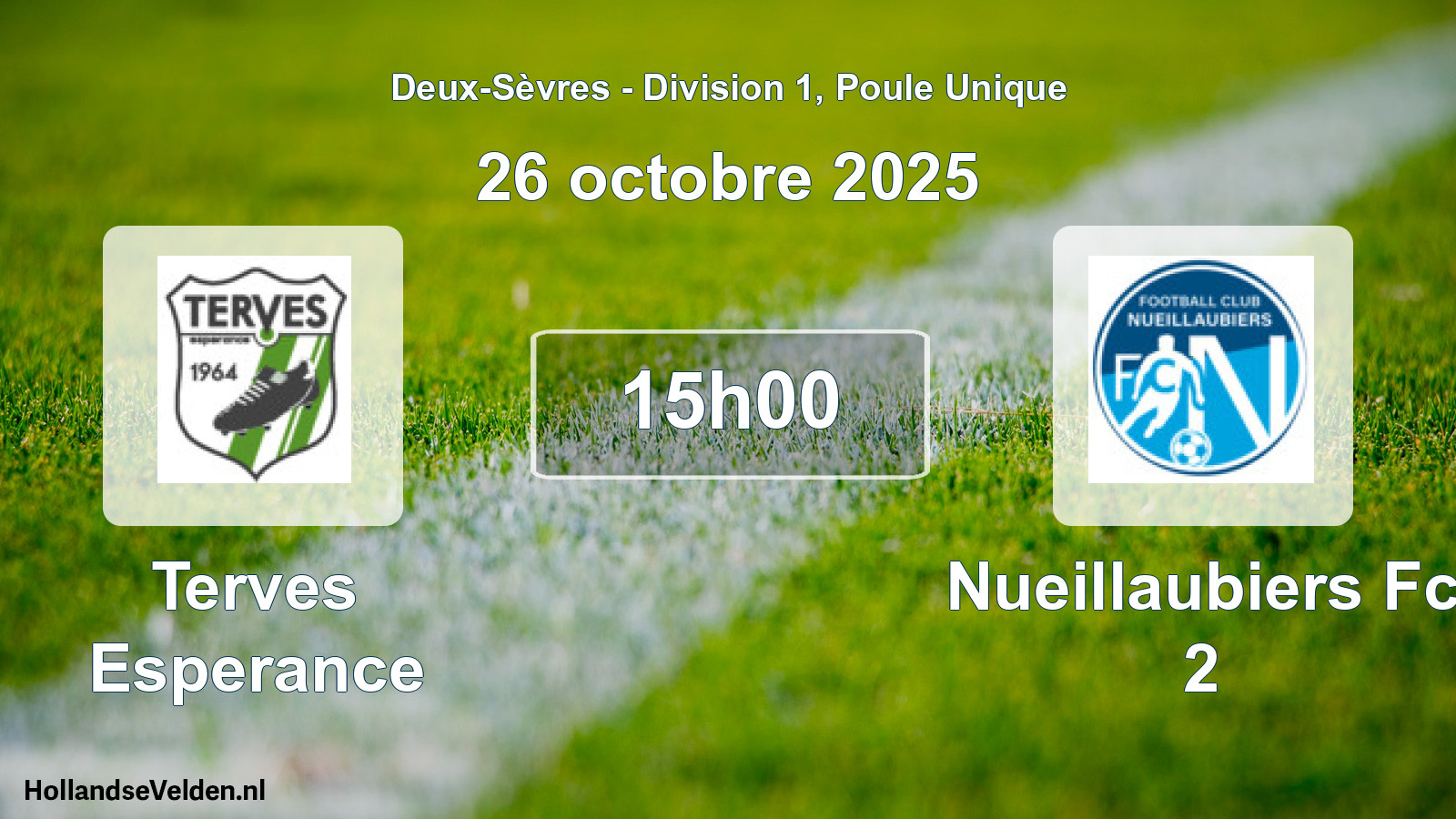 Geplande wedstrijd: Terves Esperance - Nueillaubiers Fc 2 (26 octobre 2025)
