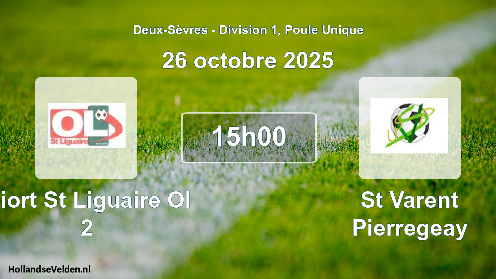 Geplande wedstrijd: Niort St Liguaire Ol 2 - St Varent Pierregeay (26 octobre 2025)