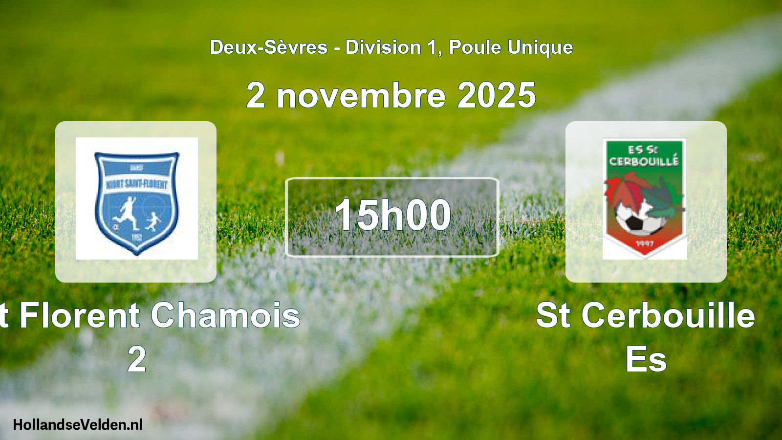 Geplande wedstrijd: St Florent Chamois 2 - St Cerbouille Es (2 november 2025)