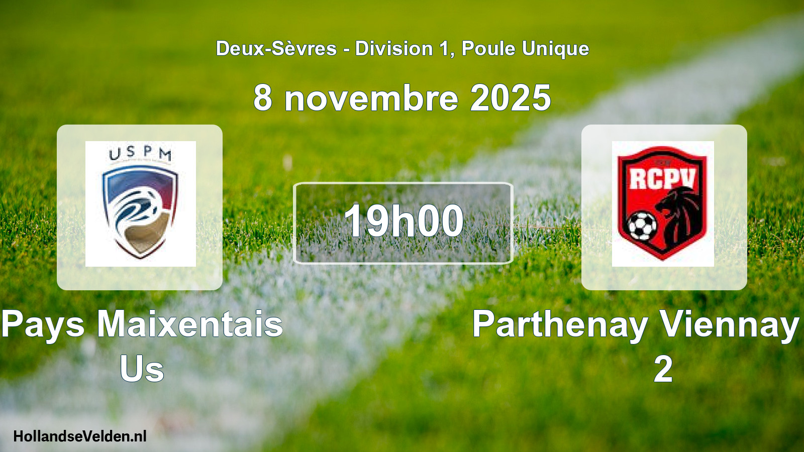 Geplande wedstrijd: Pays Maixentais Us - Parthenay Viennay Rc 2 (8 novembre 2025)