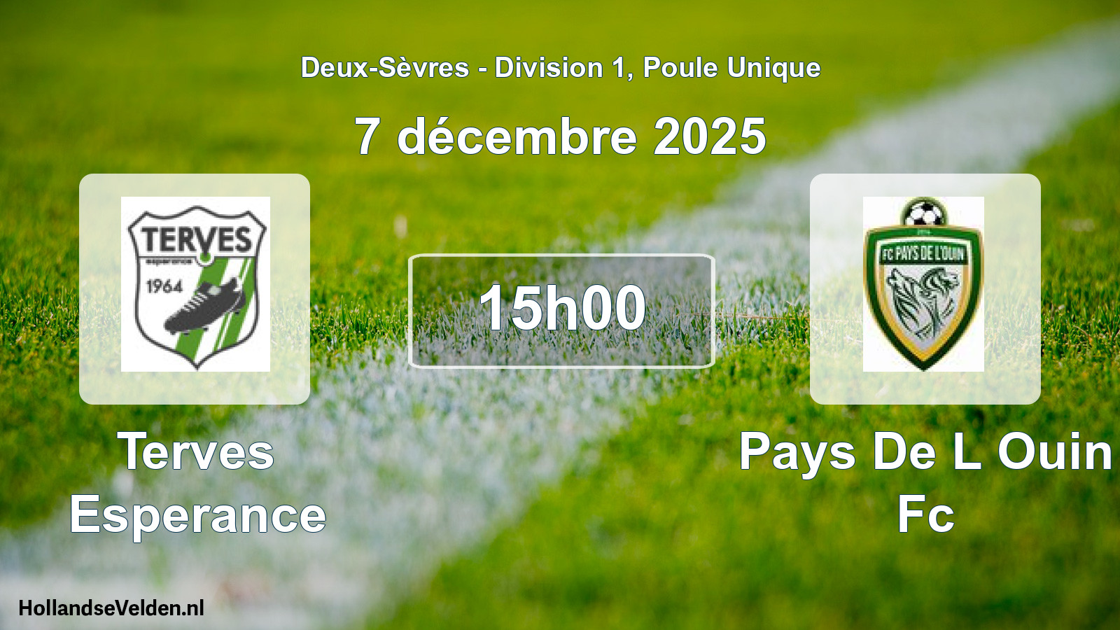 Geplande wedstrijd: Terves Esperance - Pays De L Ouin Fc (7 décembre 2025)