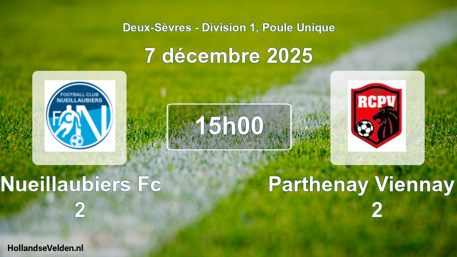 Geplande wedstrijd: Nueillaubiers Fc 2 - Parthenay Viennay Rc 2 (7 décembre 2025)