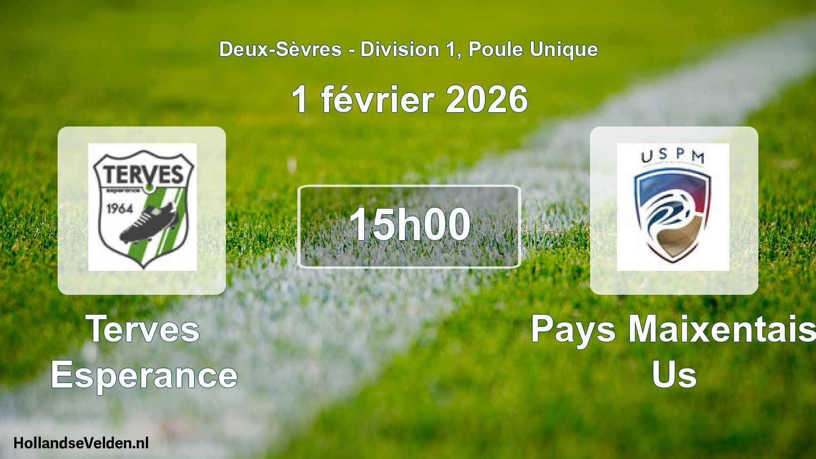 Geplande wedstrijd: Terves Esperance - Pays Maixentais Us (1 février 2026)