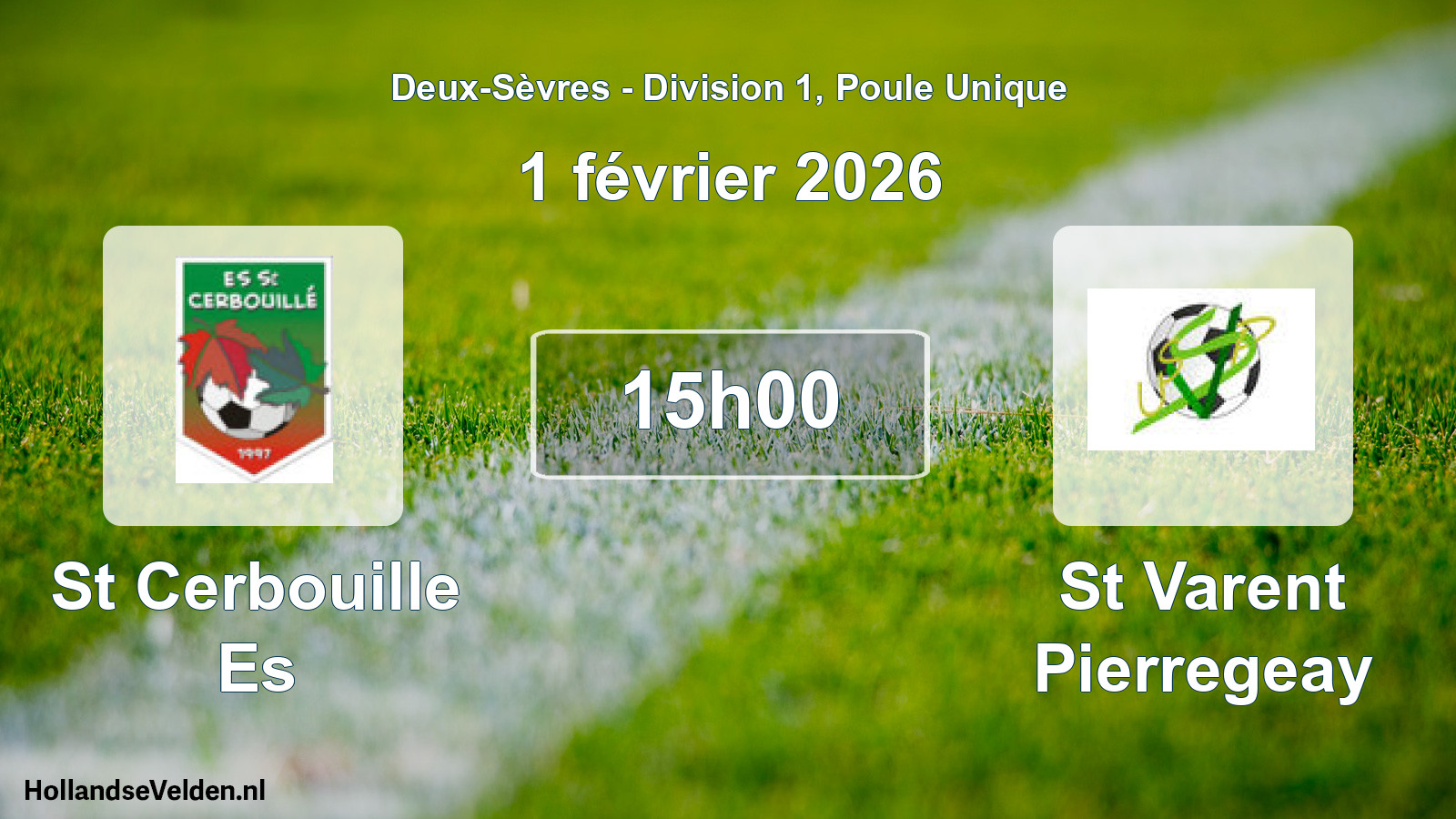 Geplande wedstrijd: St Cerbouille Es - St Varent Pierregeay (1 février 2026)