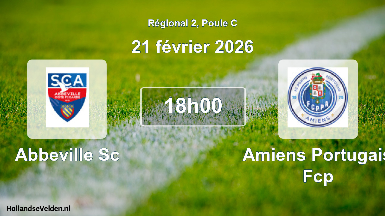 Geplande wedstrijd: Abbeville Sc - Amiens Portugais Fcp (21 février 2026)