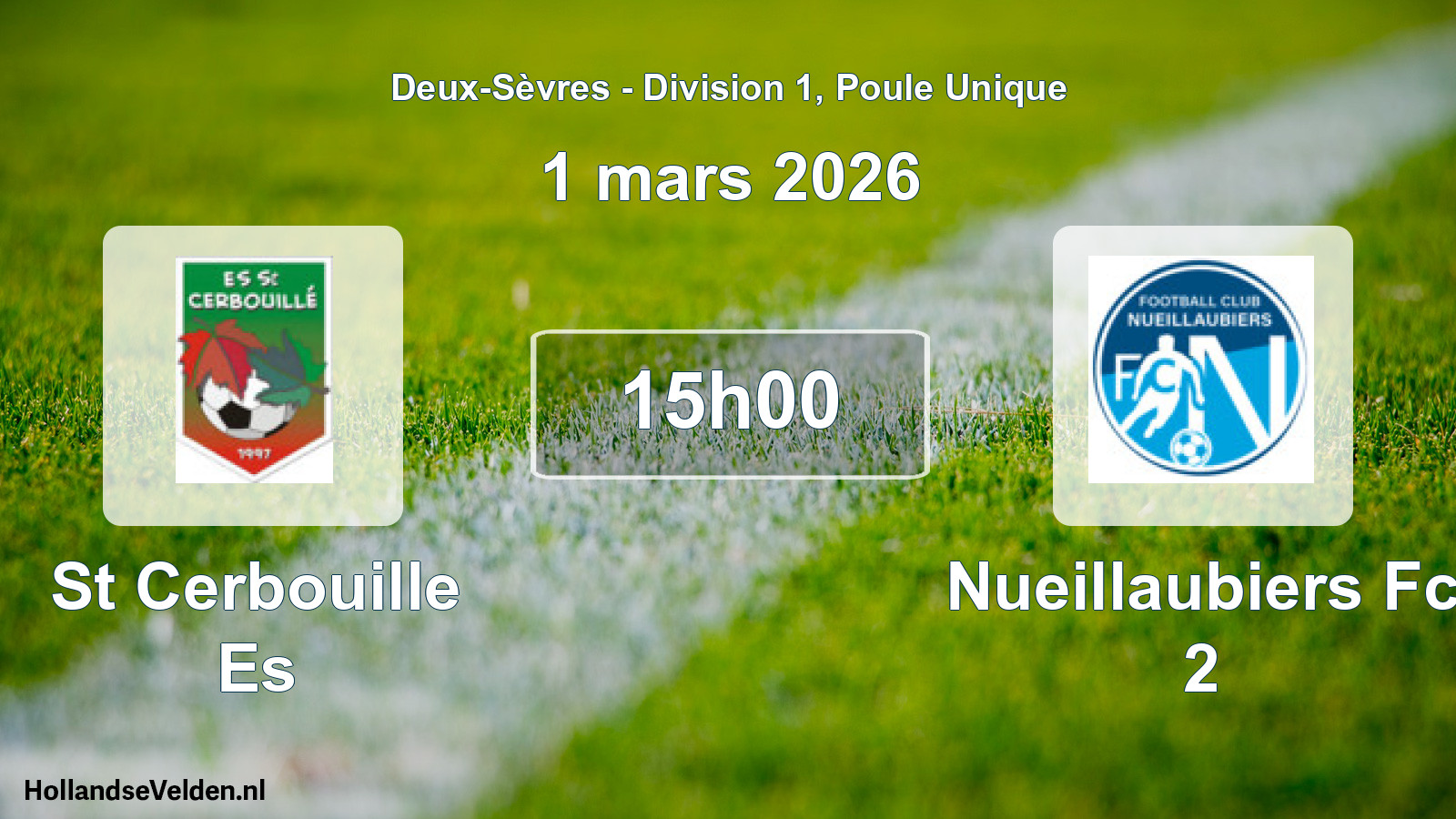 Geplande wedstrijd: St Cerbouille Es - Nueillaubiers Fc 2 (1 mars 2026)