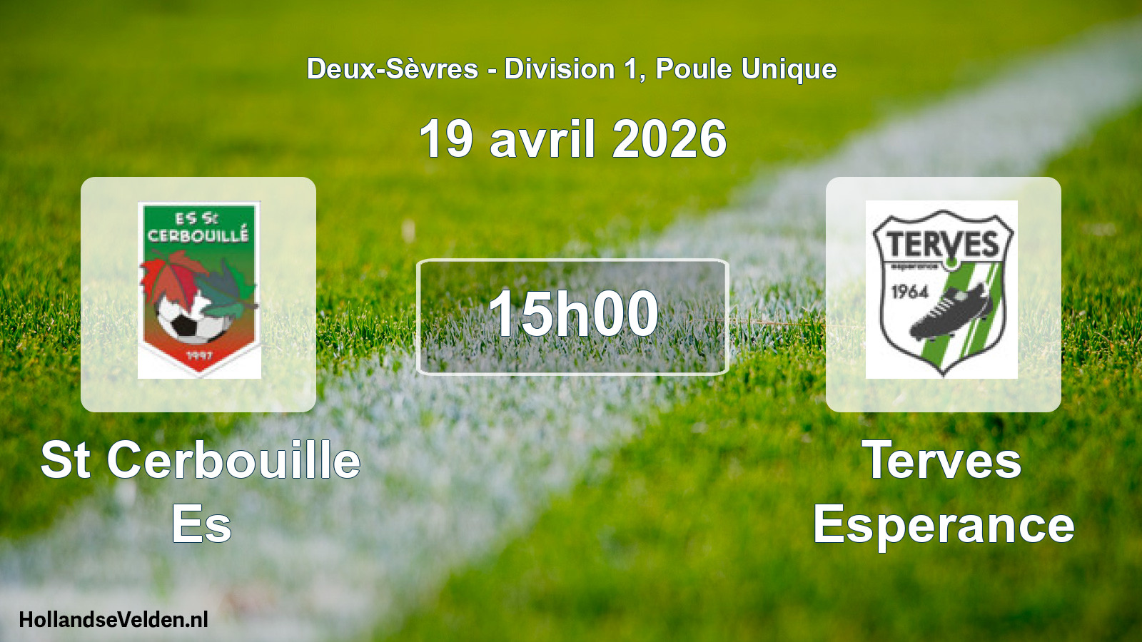 Geplande wedstrijd: St Cerbouille Es - Terves Esperance (19 avril 2026)