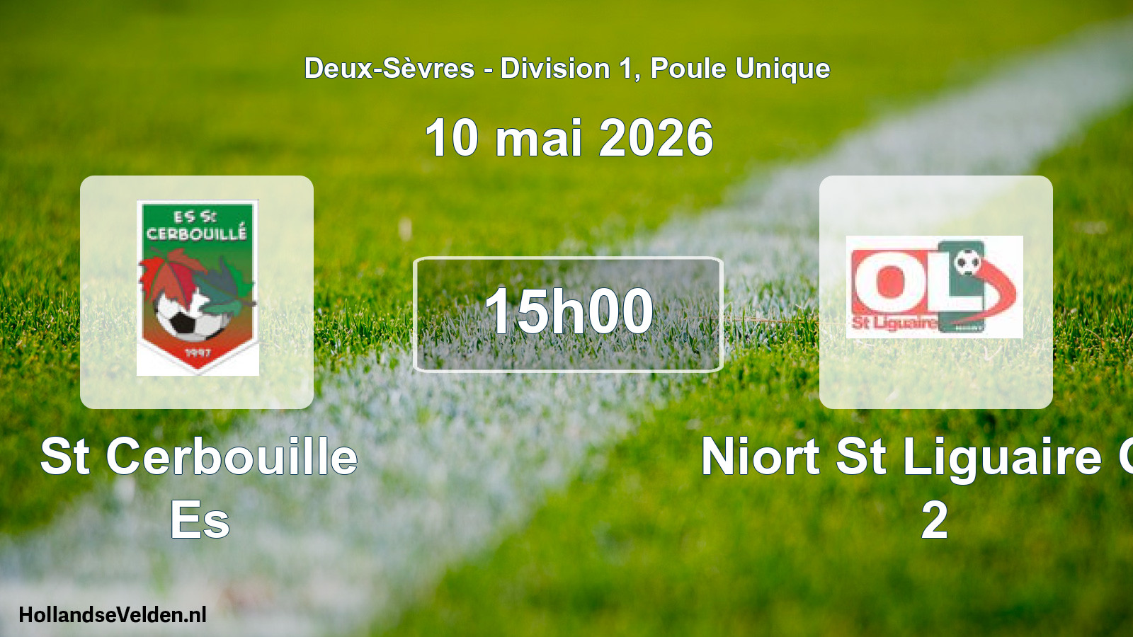 Geplande wedstrijd: St Cerbouille Es - Niort St Liguaire Ol 2 (10 mai 2026)