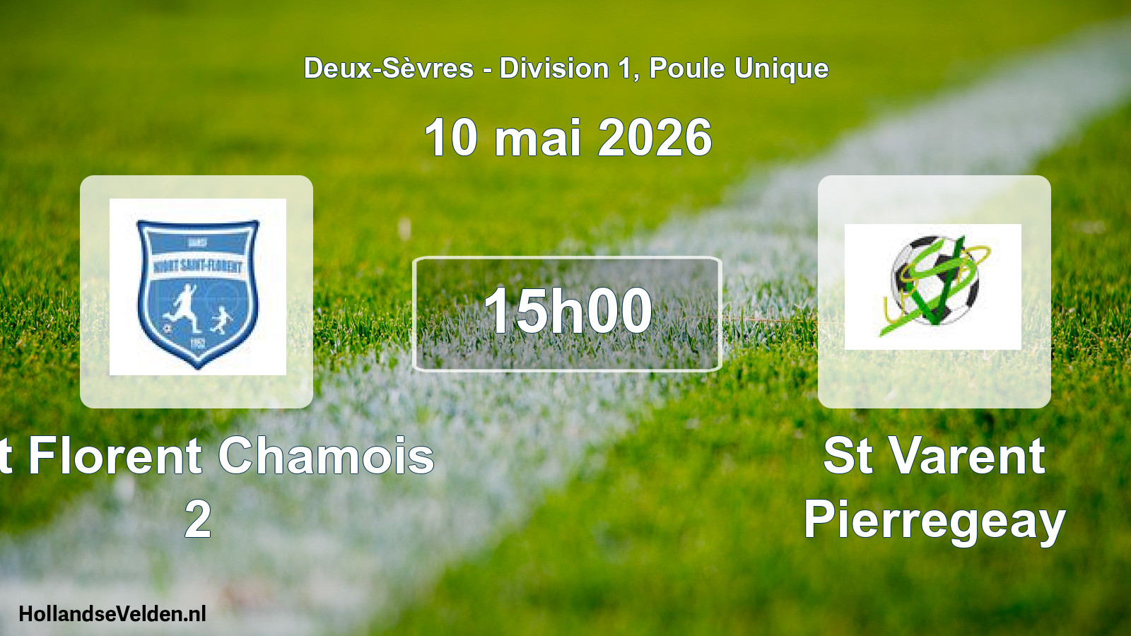 Geplande wedstrijd: St Florent Chamois 2 - St Varent Pierregeay (10 mai 2026)