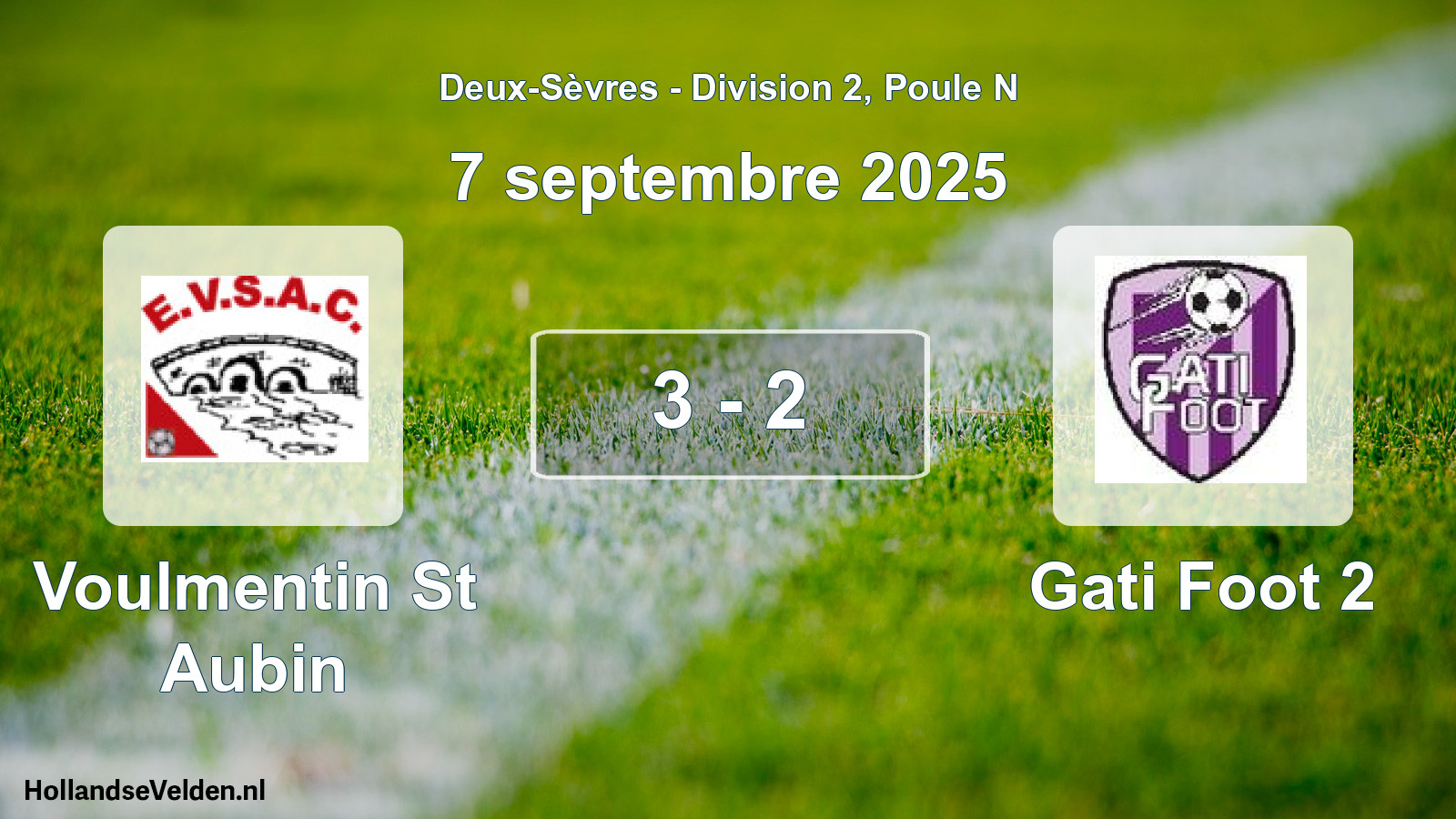 Gespeelde wedstrijd: Voulmentin St Aubin - Gati Foot 2 3 - 2 (7 septembre 2025)