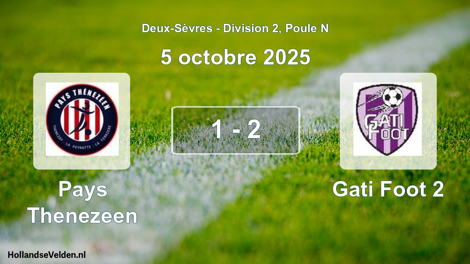 Gespeelde wedstrijd: Pays Thenezeen - Gati Foot 2 1 - 2 (5 octobre 2025)