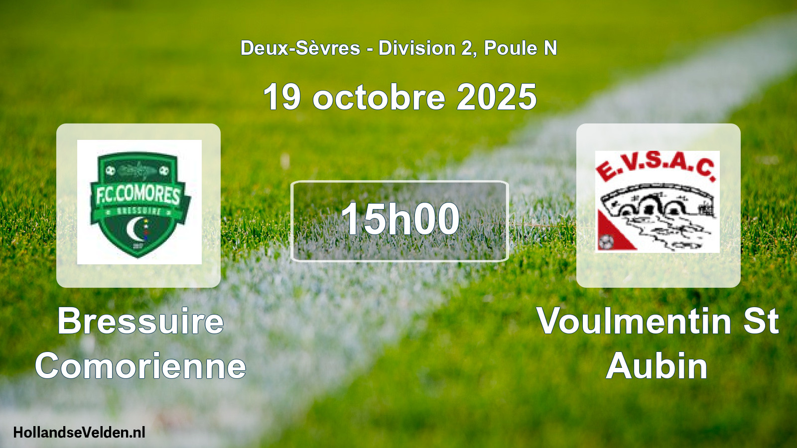 Geplande wedstrijd: Bressuire Comorienne - Voulmentin St Aubin (19 octobre 2025)