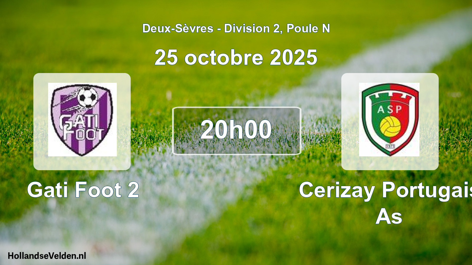 Geplande wedstrijd: Gati Foot 2 - Cerizay Portugais As (25 octobre 2025)