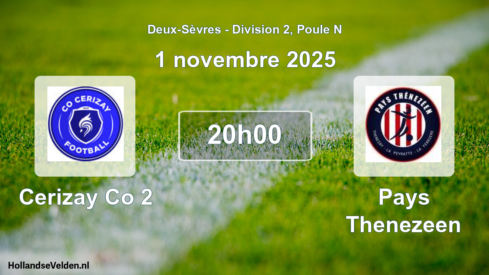 Geplande wedstrijd: Cerizay Co 2 - Pays Thenezeen (1 novembre 2025)