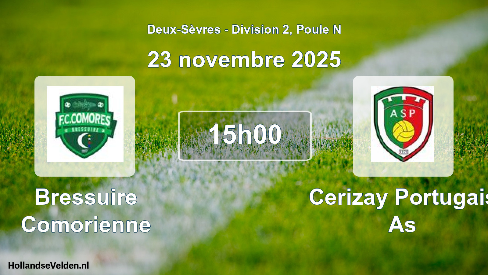 Geplande wedstrijd: Bressuire Comorienne - Cerizay Portugais As (23 novembre 2025)