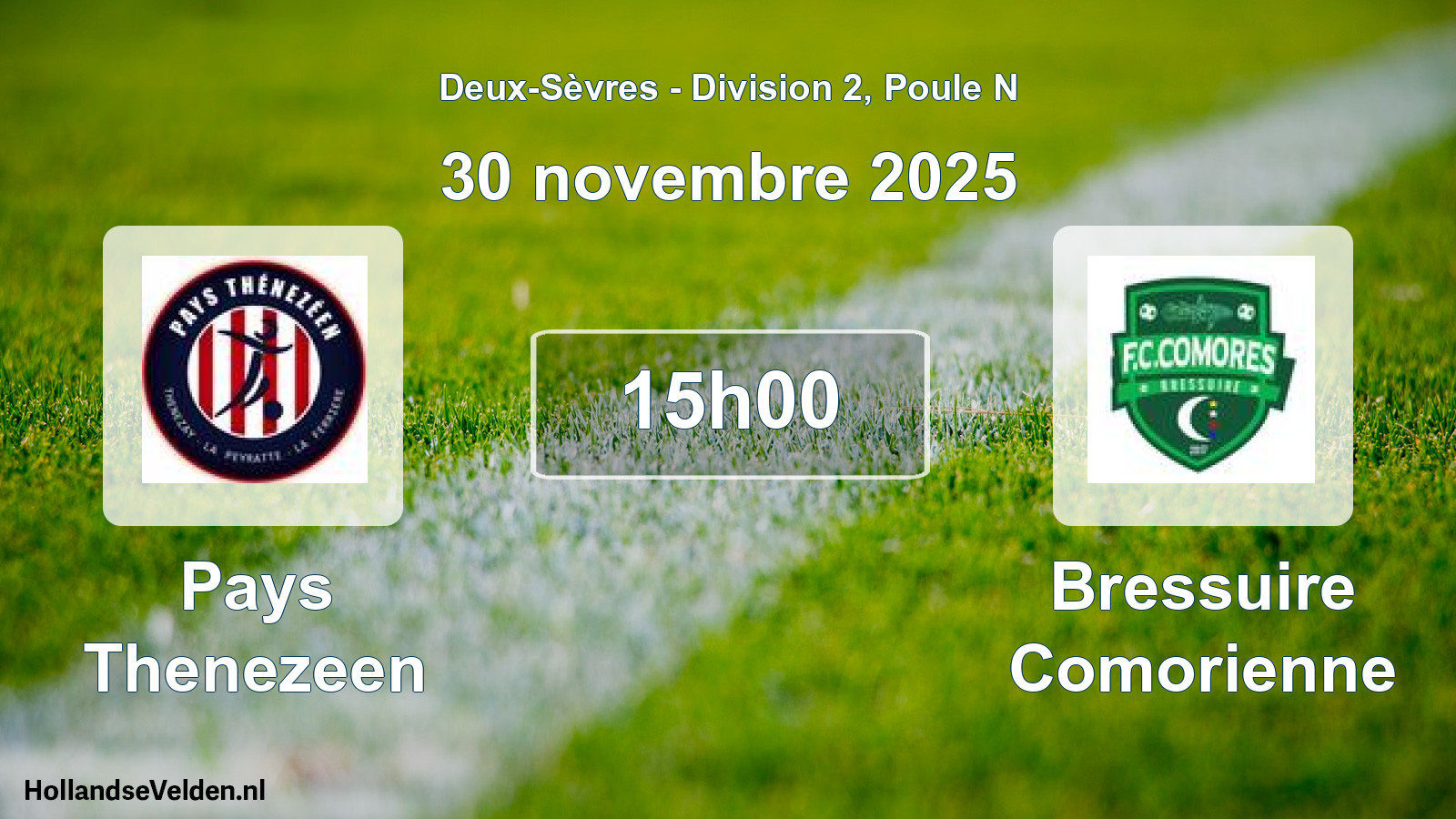 Geplande wedstrijd: Pays Thenezeen - Bressuire Comorienne (30 novembre 2025)