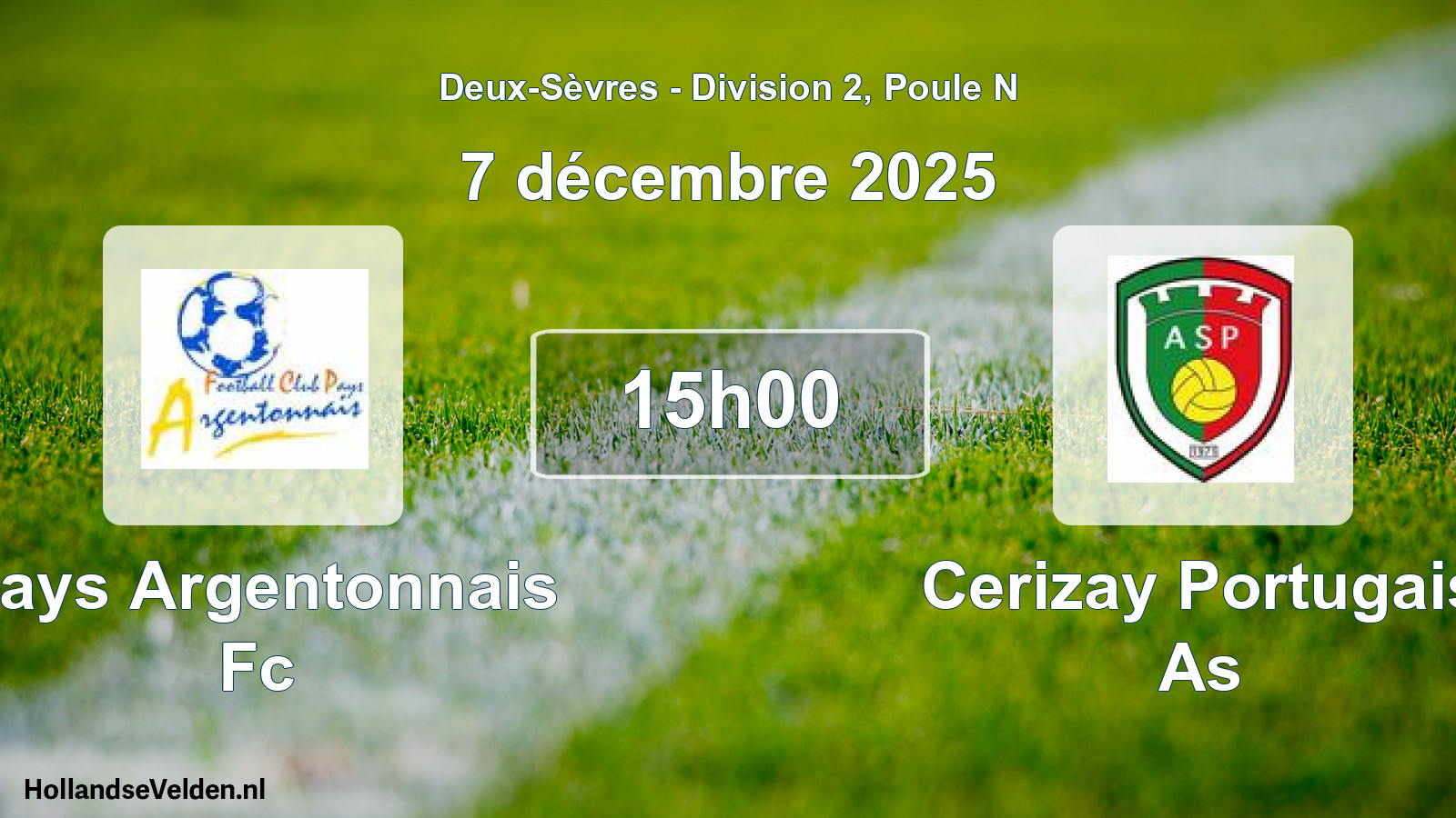 Scheduled Match: Pays Argentonnais Fc - Cerizay Portugais As (7 December 2025)