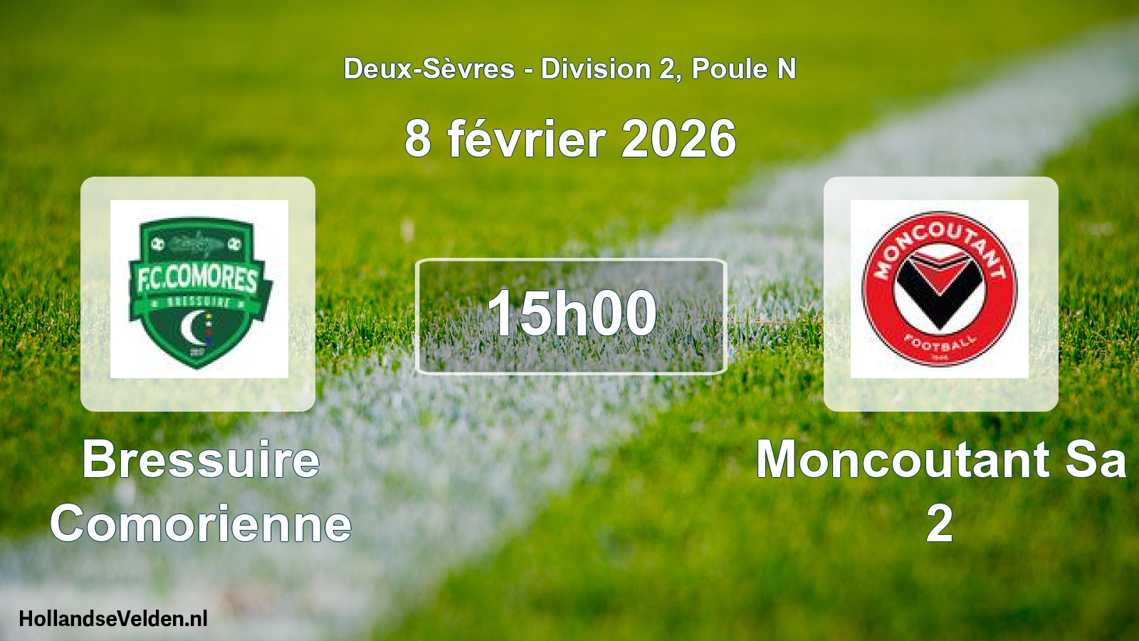 Geplande wedstrijd: Bressuire Comorienne - Moncoutant Sa 2 (8 février 2026)