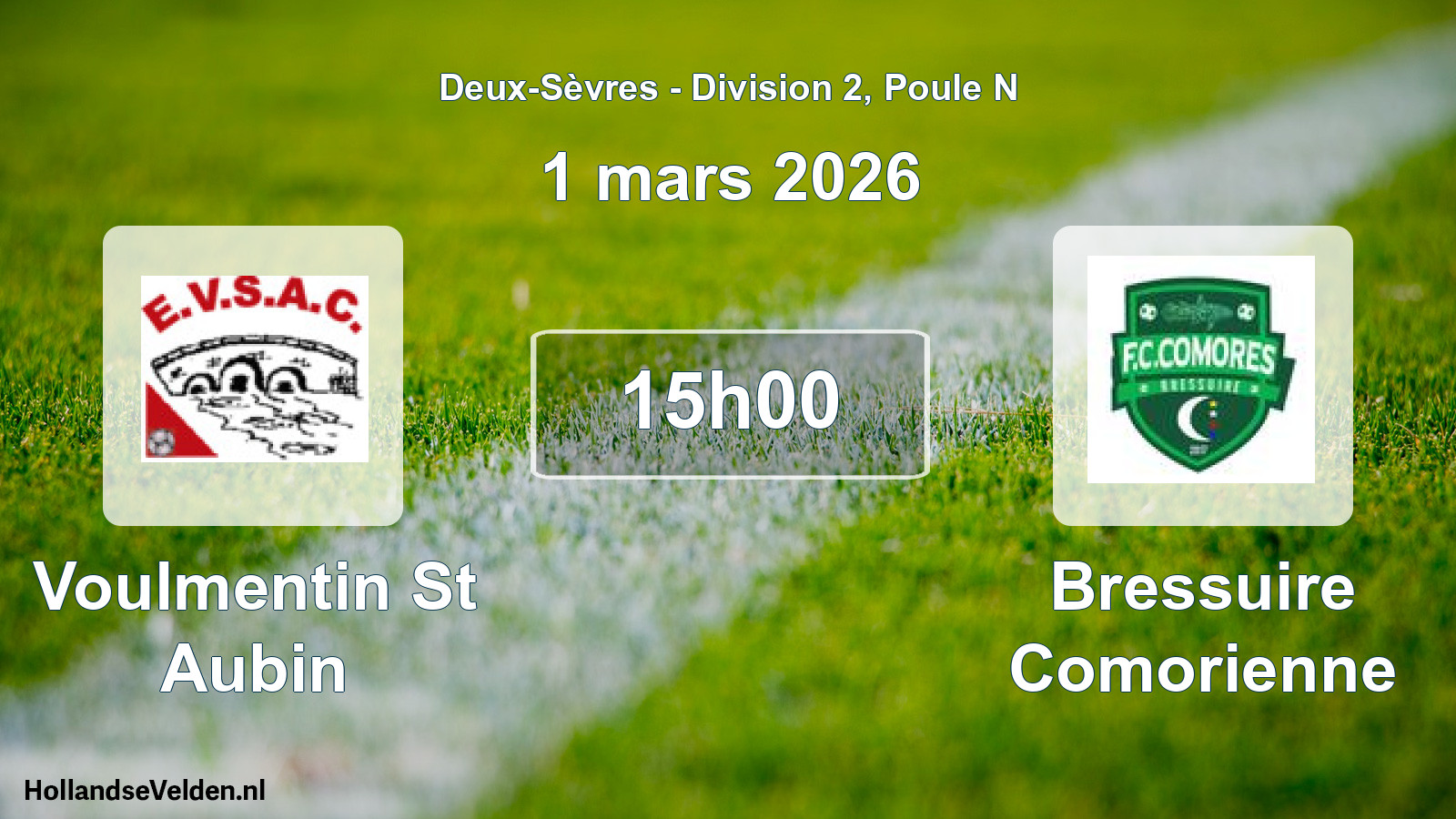 Geplande wedstrijd: Voulmentin St Aubin - Bressuire Comorienne (1 mars 2026)