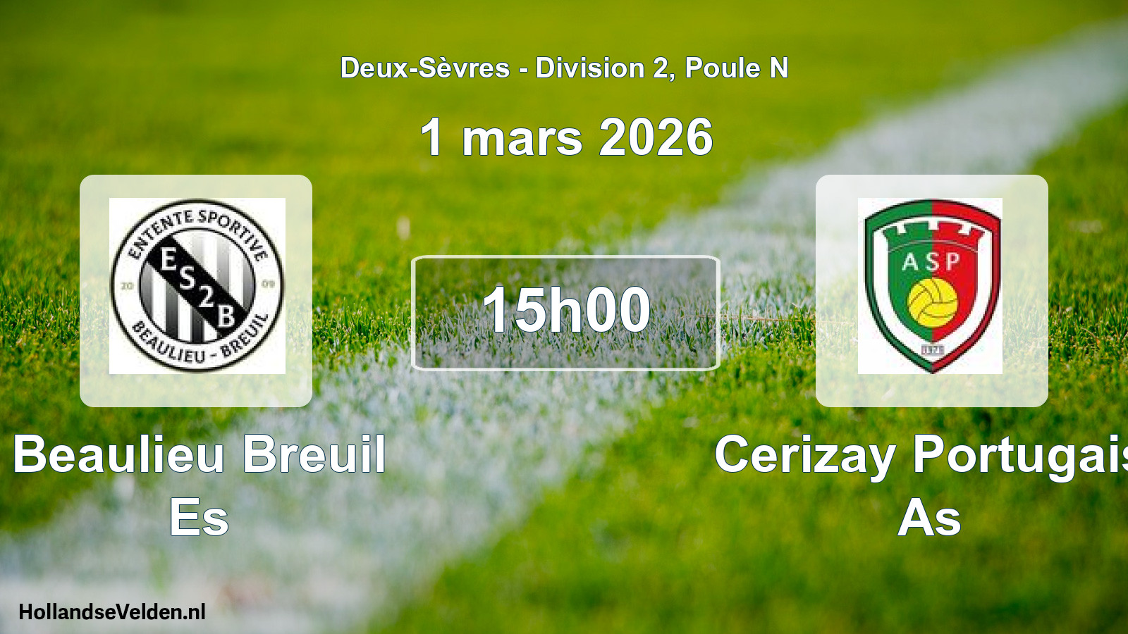Geplande wedstrijd: Beaulieu Breuil Es - Cerizay Portugais As (1 mars 2026)