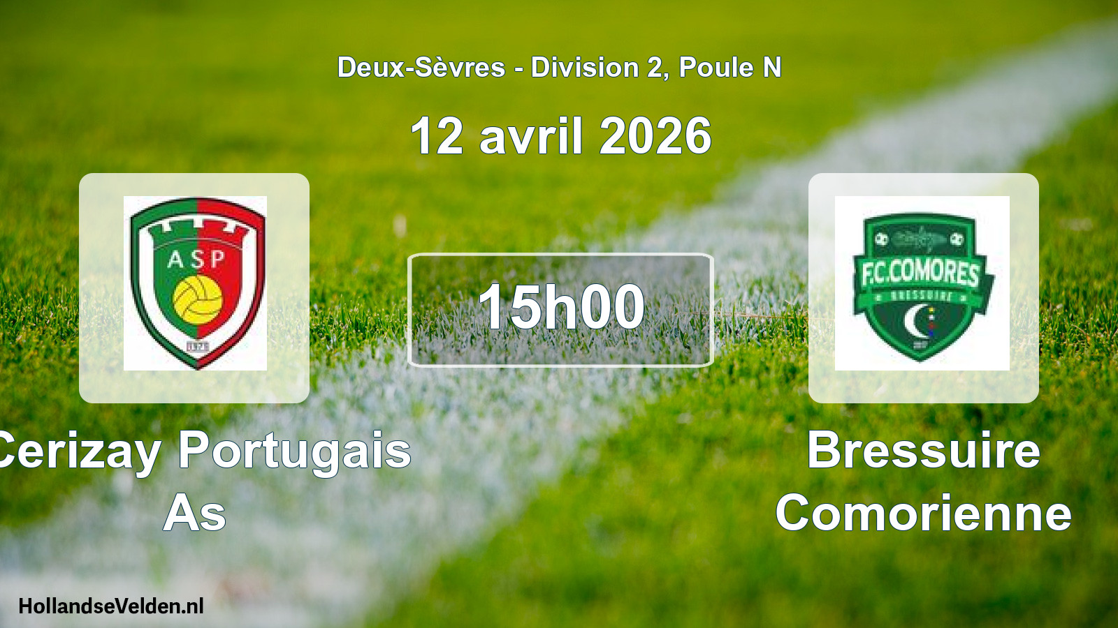 Geplande wedstrijd: Cerizay Portugais As - Bressuire Comorienne (12 avril 2026)