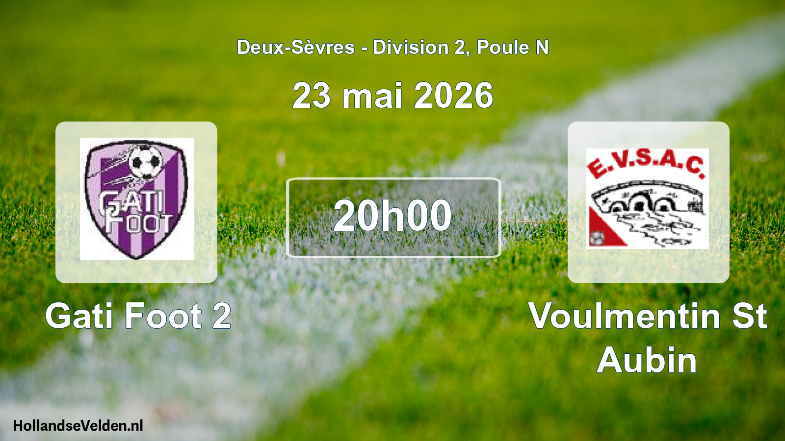 Geplande wedstrijd: Gati Foot 2 - Voulmentin St Aubin (23 mai 2026)