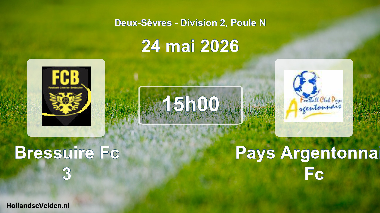 Scheduled Match: Bressuire Fc 3 - Pays Argentonnais Fc (24 May 2026)